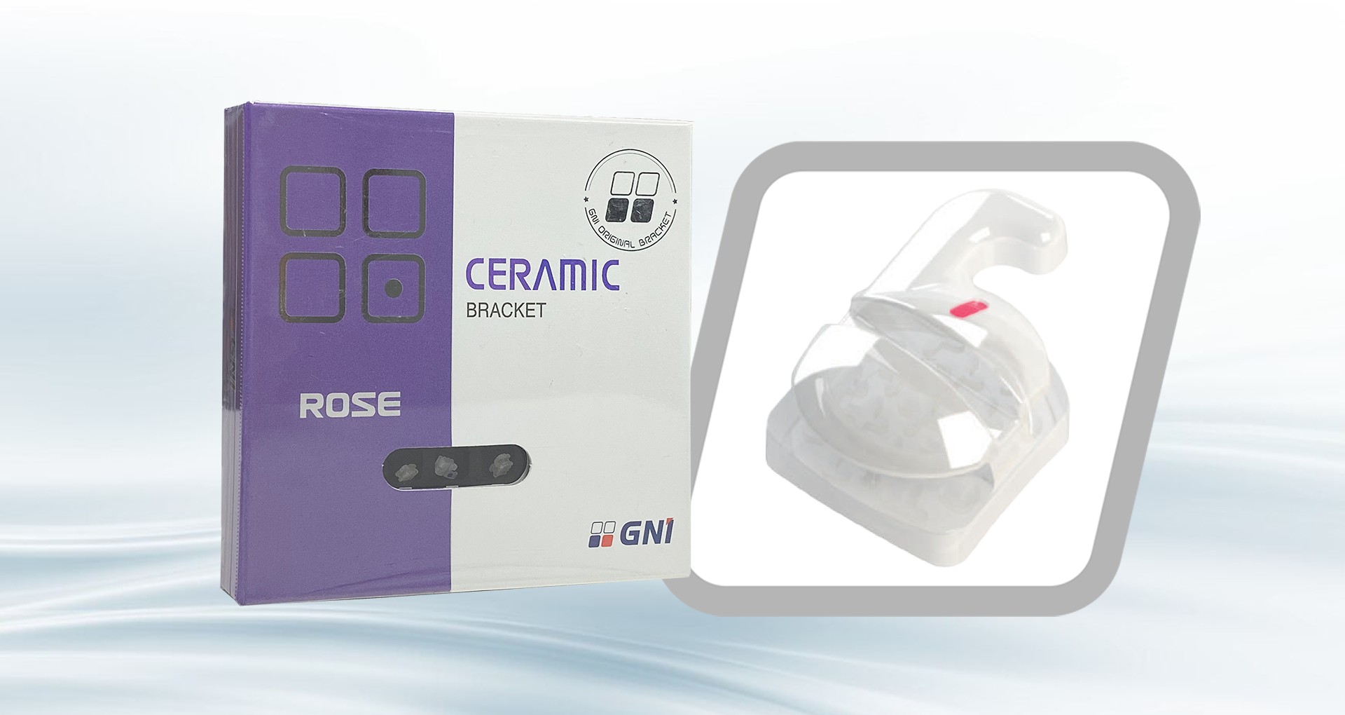 Mắc cài thép Hàn Quốc GNI Rose Ceramic Bracket 0