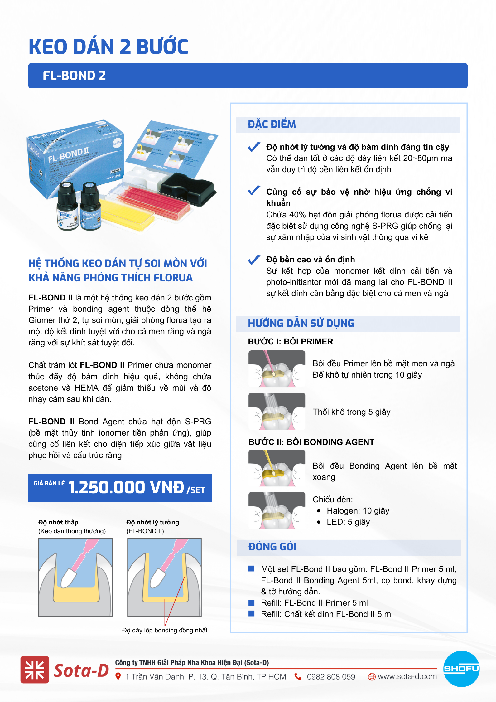 Keo dán 2 bước FL Bond II0
