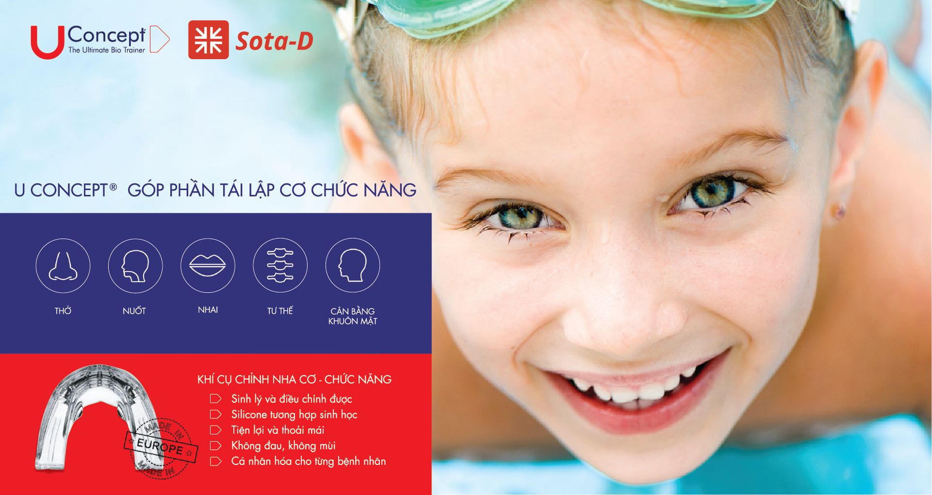 Khí cụ chỉnh nha cơ chức năng Uconcept (Trainer, Class II, Class II, U Kiddy, U Start, upilot)0